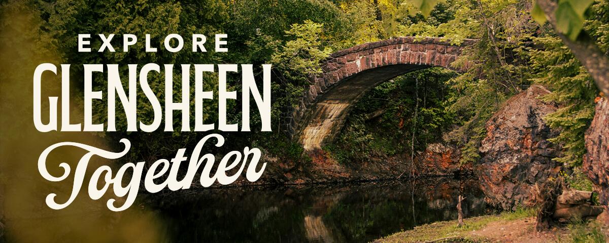 Explore Glensheen Together; Stone Arch Bridge over Tischer Creek at Glensheen 