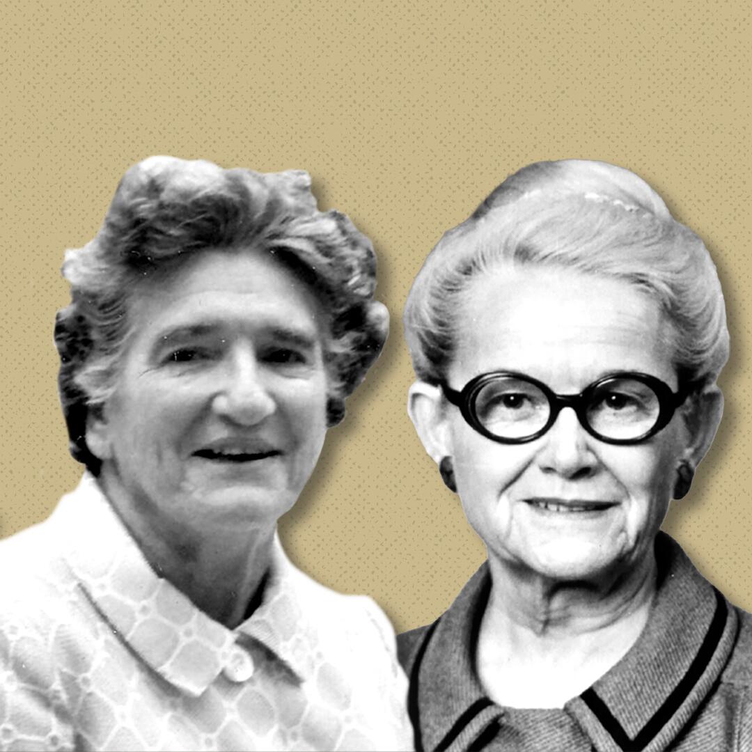 portrait of Elisabeth Congdon and her nurse Velma Petila.