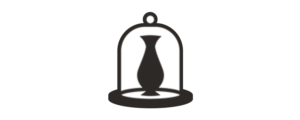 glass display jar with a vase inside