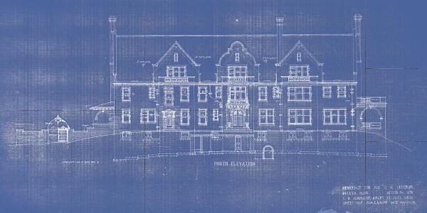 Blueprint of Glensheen Mansion
