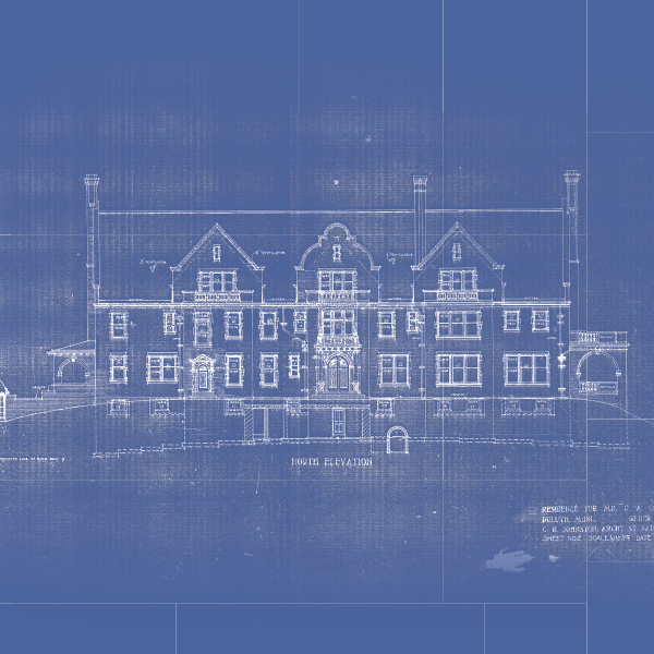blueprint of Glensheen Mansion
